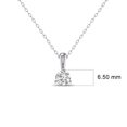 thumbnail image 5 of TimeLe$$ Classics 1 Carat 3-Prong Set Round Cut Lab Grown Solitaire Diamond Pendant Necklace for Women in 14K White Gold, 5 of 5