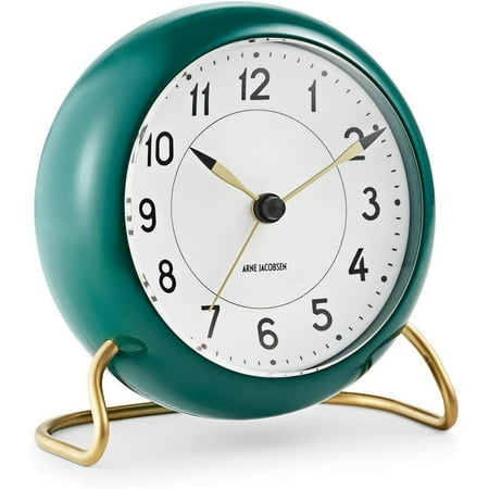 

Arne Jacobsen Table Clock Aluminium Green 11 cm