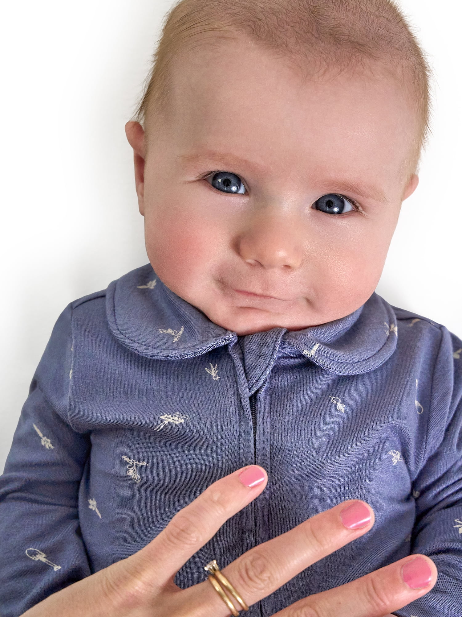 Modern Moments by Gerber Baby Neutral Super Soft Viscose Peter Pan Collar Coverall, Sizes Newborn - 24 Months