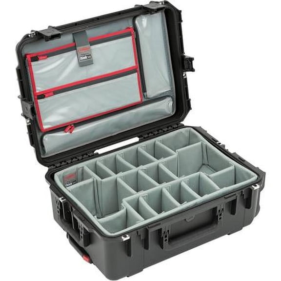 iSeries 2215-8 Injection Molded Waterproof Wheeled Case with Think Tank Designed Dividers & Lid Organizer