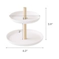 thumbnail image 7 of YAMAZAKI home 2315 6.3 x 6.3 in. Tosca Tiered Accessory Trays - White, 7 of 7