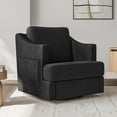 thumbnail image 6 of BELLEZE Swivel Accent Chair, Wide Modern Upholstered Armchair 360 Degree Swivel Comfy Single Sofa Chair for Living Room Bedroom - Aegean (Dark Grey), 6 of 7