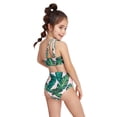 thumbnail image 6 of Fesfesfes Parent-Child Ruffles Ladies Split Two Piece Swimsuit High Waist Top Tie Swimwear Bikini Set, 6 of 7