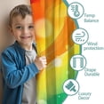 thumbnail image 3 of Blackout Kids Curtains,Rainbow Tie Dye Wave Pattern Childrens Insulated Curtains Set Of 2,Bedroom Essentials,Toddler Room Decor 42"x84", 3 of 5