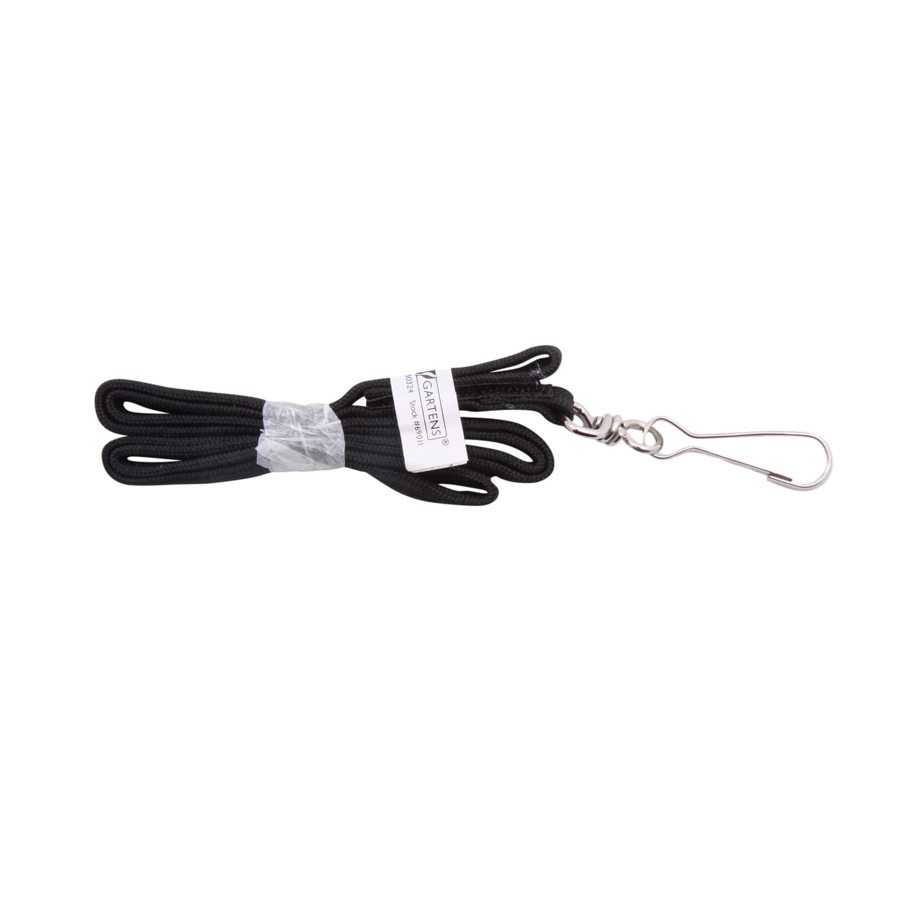 SICURIX Hook & Loop Breakaway Safety Lanyard, Flat Style, Black, Pack of 12
