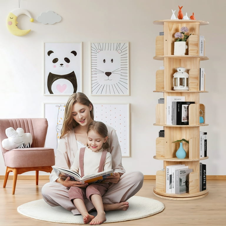 Mesasilla revolving solid wood bookcase discount