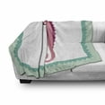 thumbnail image 3 of Seahorse Soft Flannel Fleece Throw Blanket, Hipster Seahorse with Moustache and Hat Hand-Drawn Cartoon Illustration, Cozy Plush for Indoor and Outdoor Use, 50" x 70", Multicolor, by Ambesonne, 3 of 6