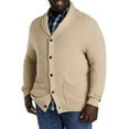 thumbnail image 2 of Oak Hill by DXL Men's Big and Tall Shawl Collar Cardigan Humus 3XLT, 2 of 6