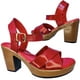 thumbnail image 3 of Huarache Cómoda Plataforma Moda Piel Cabra Tacon 9.0 cmR14 22-27 Rojo, 3 of 5
