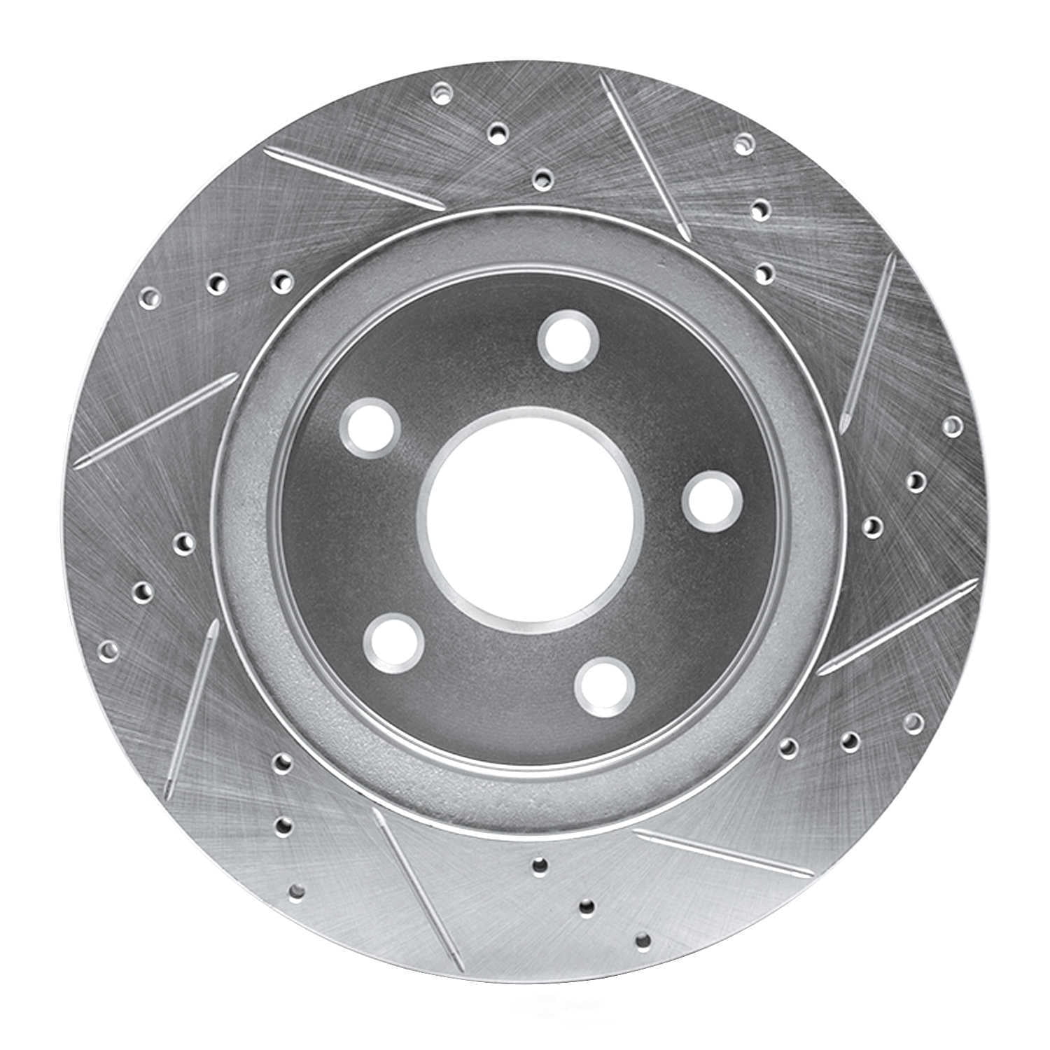 Dynamic Friction Company 631-42011L DFC Brake Rotor - Drilled And Slotted - Silver