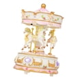 thumbnail image 4 of Tignapoo Musical Carousel Music Box with LED Lights - Resin Crafted, Purple Color, Plays "Castle in the Sky" Tune, Battery Operated, Perfect Gift for All Ages, 4 of 7