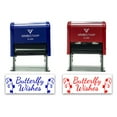 thumbnail image 3 of (3 pack) All Quality Butterfly Wishes Self-Inking Rubber Stamp | Family & Friends | Novelty Homely Stamps (Blue Ink) - Q-300, 3 of 9