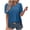 Blue, variant on Women Hollow Out Puff Sleeve Blouse Casual Boho Beach Vacation Loose Round Neck Summer Tops, Hot Pink XXL