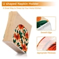 thumbnail image 4 of Orange Butterflies and Flowers Thick U Shape Acrylic Napkin Holder Non Slip Space Saving for Kitchen, 4 of 9