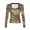 Bronze, variant on Long Sleeve Shirts for Women Leopard Print Casual Square Neck Spring Tops Dressy Summer Work Blouses Top Bronze M