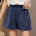 thumbnail image 5 of Women's Pants Casual Petite Wide Shorts Waist Loose Thin Leg High Trousers, 5 of 5
