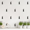 thumbnail image 2 of Set of 24 Cotton Tail Easter Bunnies Decals Gifts Spring Vinyl Lettering Wall Decal Size: 1.5"H x 4"L (each) - Color: Black, 2 of 4