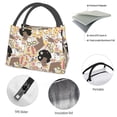 thumbnail image 4 of Yiaed Groovy Disco Print Lunch box lunch bag Portable Insulated Lunch Box for Women Men Cooler Tote Bag with Front Pocket for Work Picnic Travel, 4 of 6
