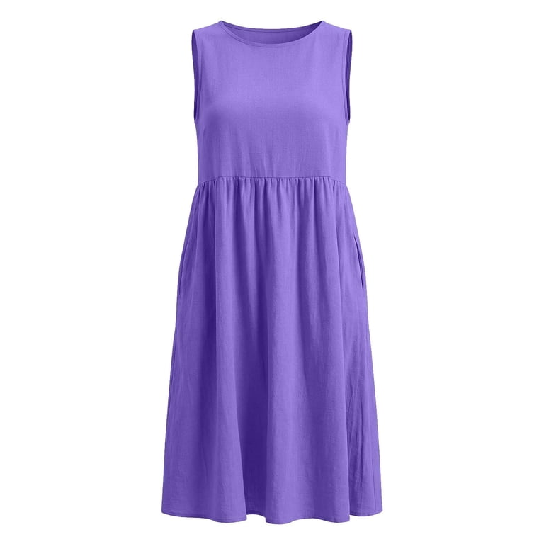 chinese dress ladies Swing Dress with Pockets Prints Cobalt/Black Stamp Print / Xs