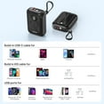 thumbnail image 4 of 10000mAh Mini Power Bank with Cables, 20W Fast Charging Portable Phone Charger Compatible for iPhone & Android, 4 of 7