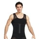 thumbnail image 1 of Hombres Adelgazar Body Shaper Nylon Transpirable Cómodo Más Delgado Chaleco de Compresión Top Negro XL, 1 of 12