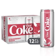Diet Coke Strawberry Guava Diet Soda Soft Drinks, 12 fl oz, 8 Pack