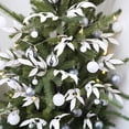 thumbnail image 3 of LQQBOX 20Pcs Artificial Glitter Leaf 13 Inch Christmas Picks and Sprays Christmas Tree Glitter Leaf Picks Christmas Leaves Decoration for Christmas Tree Vase Home Decor,White, 3 of 7