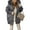 Gray, variant on Women's Jacket Fleece Lined Winter Coats Hooded Down Coat with Zip Pockets, Solid Color, Warm and Lightweight, Perfect for Cold Seasons and Outdoor Use,Black L