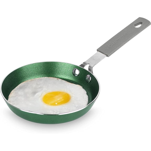 Granitestone Emerald Mini Nonstick Egg Omelet Pan 5.5” Single Serve Frying Pan / Skillet, Diamond Infused, Multipurpose Pan