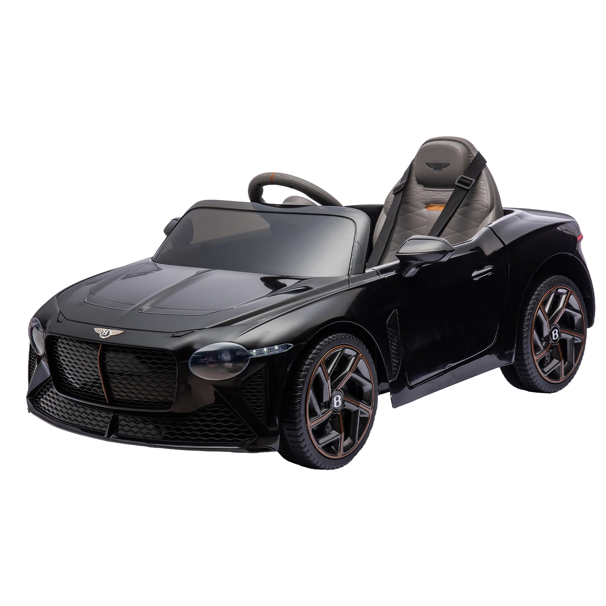 Resenkos Official Licensed Bentley Kids Ride on Car, 12V 7A Battery Powered Vehicle with Remote Control 3 Speeds MP3 USB, Black