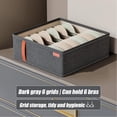 thumbnail image 2 of Oxford Cloth and PP Underwear Storage Box with Compartments for Classified Storage, Space-Saving in Wardrobe Drawers, 2 of 9