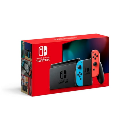 Restored Nintendo Switch Console with Neon Blue & Red Joy-Con (Refurbished)