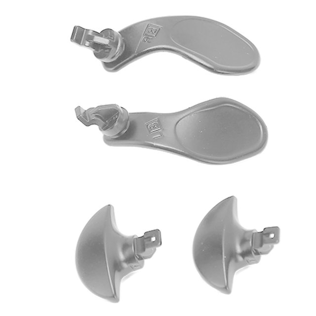 4 PCS Metal Paddles, Stainless Steel Game Controller Back Paddles, Professional Replacement Back Hair Locks For PS5 Edge Controller