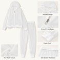 thumbnail image 6 of OOOUM Men Women Lightweight Mesh 2 Piece Anti Mosquito Outfit Hooded Zip Jacket Elastic Jogger Pants Outdoor Protection Suit White XXL, 6 of 6