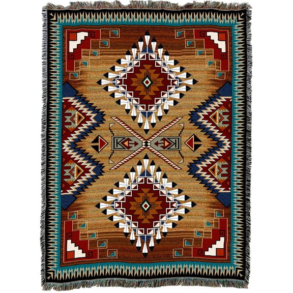 Pure Country Weavers Brazos Blanket - Southwest - Tapestry Throw Woven from Cotton - Made in The USA (72x54)