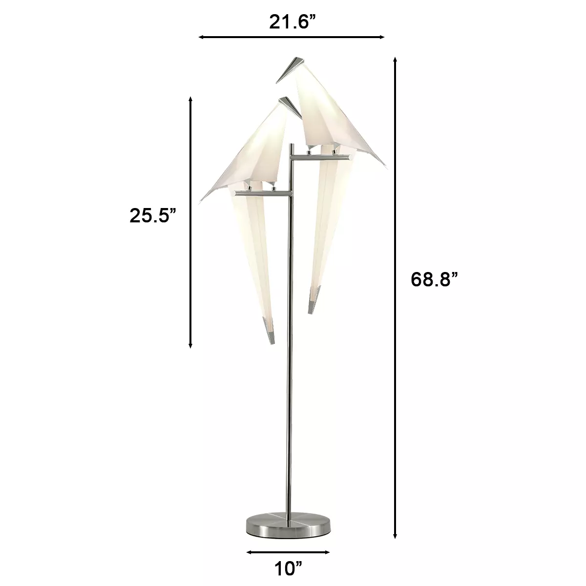 AFANQI Creative Led Floor Lamp Fashion Art Origami Crane Lamp for Bedroom Reading Cafe