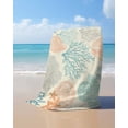 thumbnail image 4 of Coastal Turquoise Beach Towels Oversized Super Absorbent, Ocean Coral Starfish Shell Modern Sea Lightweight Bath Towel Quick Dry Sets For Bathroom/Pool/Rv Camping/Beach Play/Gym Room/Picnic 31"x62", 4 of 8