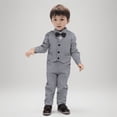 thumbnail image 5 of Chaleco para niños, traje de primavera para niños, boda, bebé, cumpleaños, actuación, fotografía para fiesta, disfraz para niños, chaleco, pantalones, traje con pajarita, 5 of 5