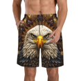 thumbnail image 1 of Balery Vintage Pattern Bald Eagle Traje de Baño Estilo Hawaiano para Hombre, Shorts de Secado Rápido con Bolsillos-X-Large, 1 of 6