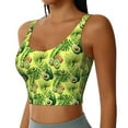 thumbnail image 2 of Fotbe Kiwi and Avocado Sujetador Deportivo Largo sin Aros para Mujer con Almohadillas y Soporte Medio, Transpirable y Absorbente, Camiseta Tipo Chaleco o Tank Top-X-Large, 2 of 8