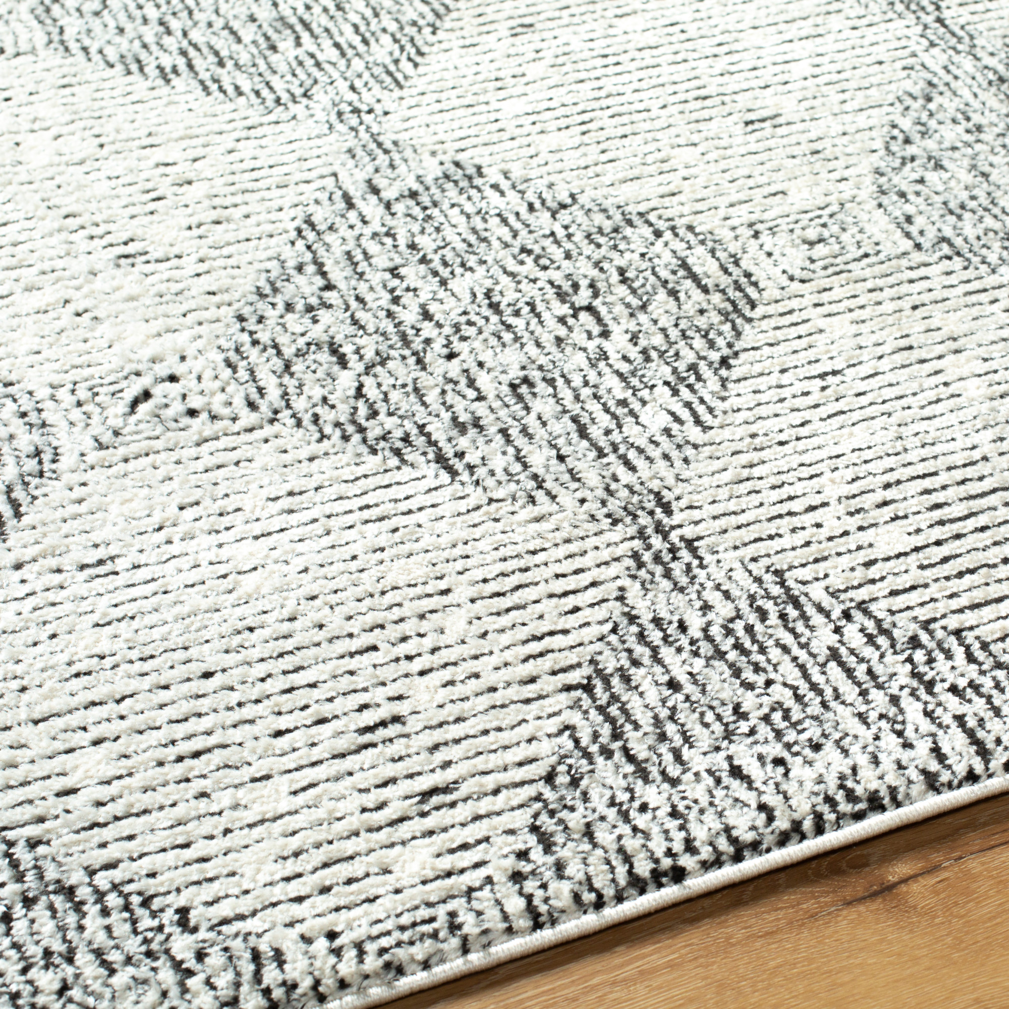Artistic Wavers Freud Area Rug, 9'2" x 12', Black/Ivory