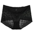thumbnail image 2 of Gibobby Calzoncillos de encaje para mujer sexys Bragas para mujer, bragas con cordones de encaje de ganchillo, ropa interior Sexy calada de talla grande(Negro,XL), 2 of 4
