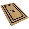 thumbnail image 5 of Heavy Duty Coir Door Mat Thin Double Picture Frame, Monogram S - Black 22" x 36", 5 of 5
