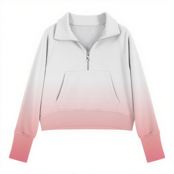 FSYBOA Girls Sweatshirts Size 14T, Fashion Long Sleeve Half Zip Casual Kids Pullover Tops Pink