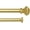 Gold, variant on eTeckram 5/8" Double Curtain Rod with Bateau Finials,Gold,28‘’-48‘’