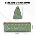 thumbnail image 4 of Xecao Cute Yoga Frogs Print Leather Pencil Case -Stationery Bag Pen Holder for Work & Office, 4 of 5