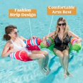 thumbnail image 5 of Sloosh 3 Packs Inflatable Pool Float Noodle Chair, Stripes Inflatable Pool Noodle Sling Floatie, Swimming Pool Floatie Floating Chair for Summer Pool Party,Stripe, 5 of 5