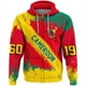 thumbnail image 3 of Sudadera con capucha y cremallera con el emblema nacional del país africano y la bandera de Camerún para hombre, ropa informal deportiva para niño, 3 of 4