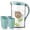 4.Blue+4cups, variant on ReaNea Plastic Water Pitcher with Lid 71 oz and 4 Cups, Great for Juice, Milk, Beverage Cold Tea, Iced Tea (Yellow)