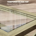 thumbnail image 4 of HOMCOM Coffee Table with Wood Frame for Living Room, Gray, 4 of 8